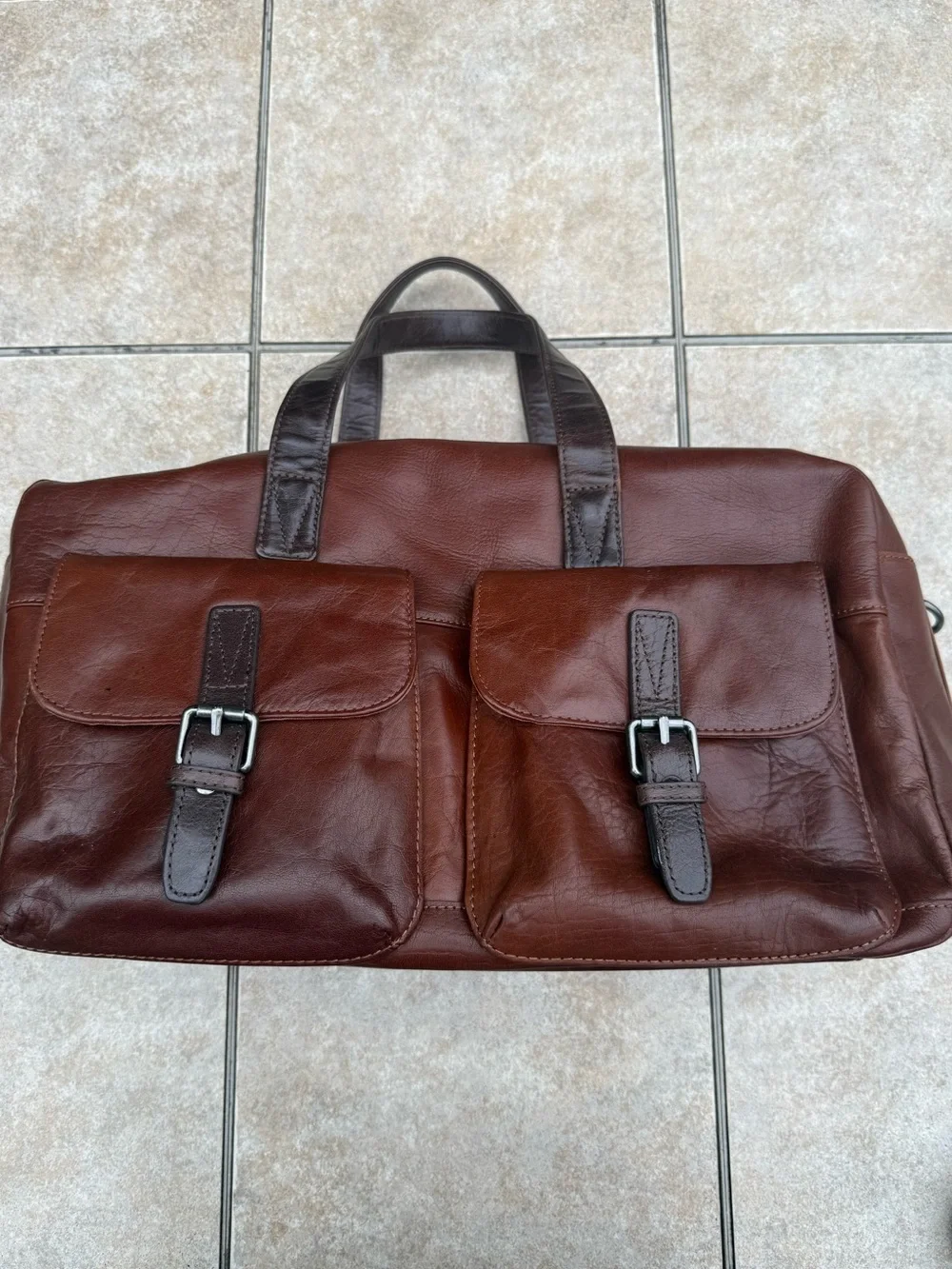 Wilsons Leather Large Retro Brown Travel or Business Bag
